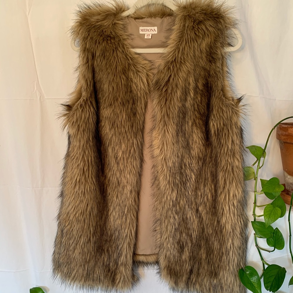 Faux fur vest